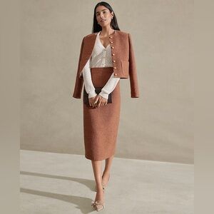 Ann Taylor The Column Midi Skirt in Tweed